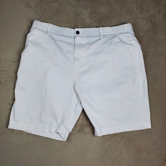 Plugg Other - Plugg Flex Shorts Mens 40 Measured White Flat Front Stretch Chino Summer